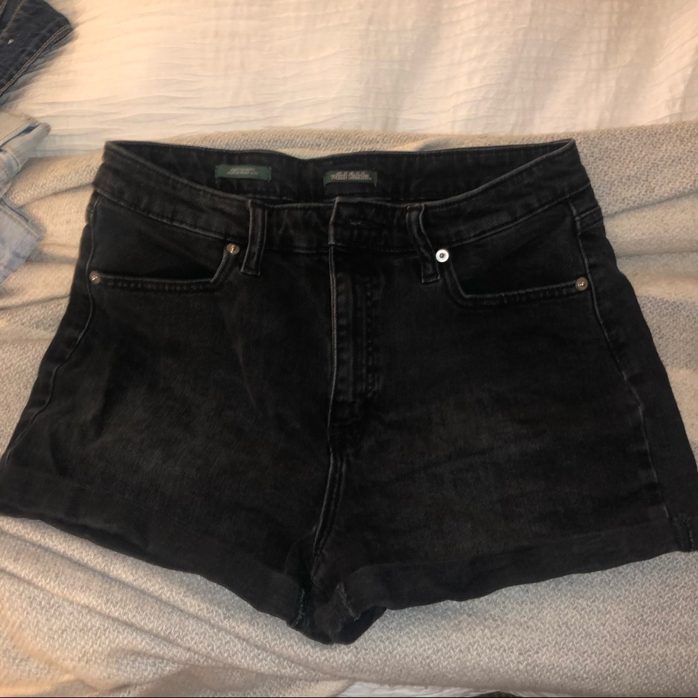 Black Jean shorts